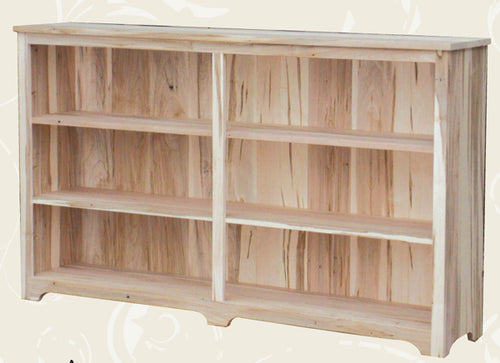 Rustic wide bookcase designed by Bonds Decor in Ottawa
