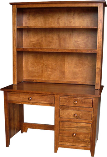 desk with hutch and four drawers
