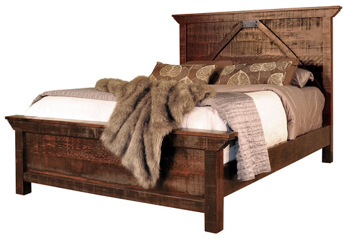 Rustic Carlisle bed frame designed by Bonds Decor in Ottawa. 